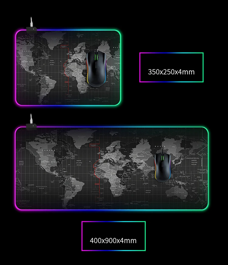 Коврик для мыши, клавиатура, Настольный коврик, RGB, большой коврик для мыши, геймер, большой коврик для мыши, компьютерный коврик для мыши, светодиодный коврик с подсветкой, игровой большой коврик Mause