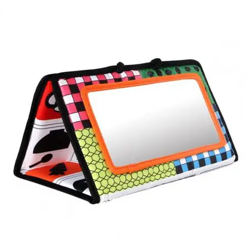 Floor Mirror	Mirror Toy Cartoon Pattern Sensory Training Safety Tummy Time Floor Mirror Toy for Newborn