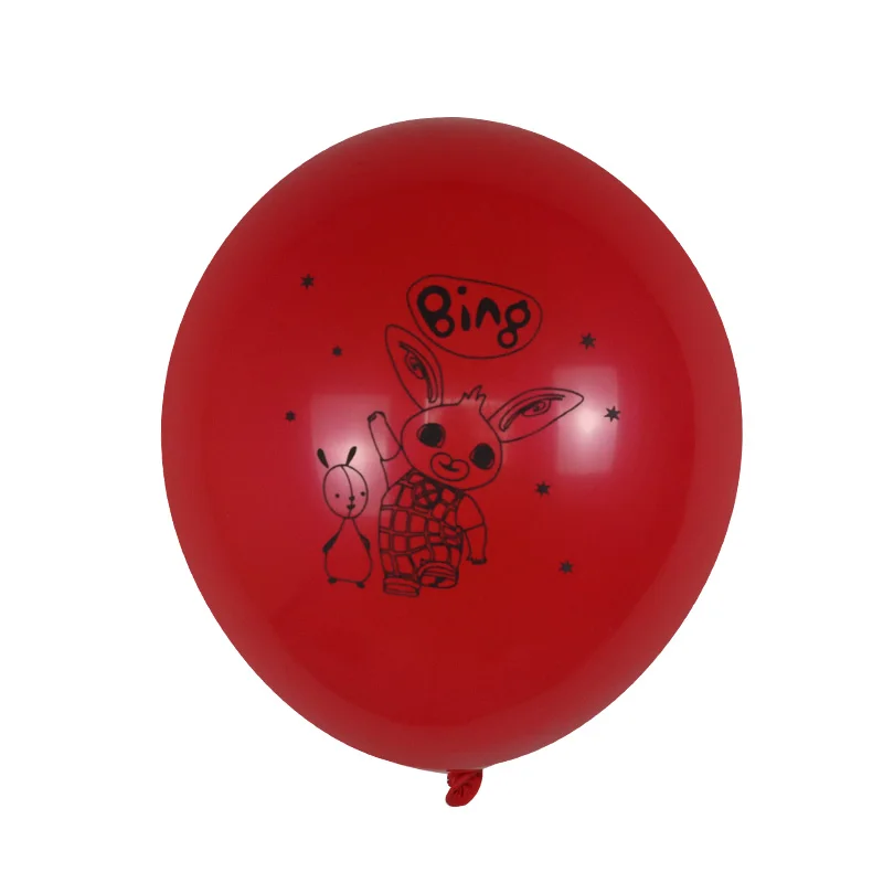 Red 10 шт. Bing кролик латексные воздушные шары для дня рождения мультяшный набор для вечеринки кролик воздушный шар в форме животного игрушки ребенок душ вечерние декоративные шары - Цвет: Red