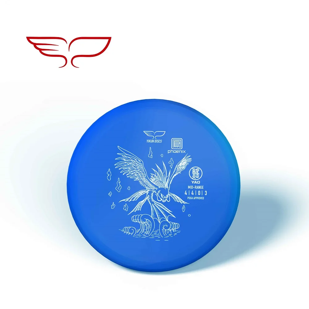 YIKUN диски PDGA одобренный диск Гольф диск среднего диапазона Яо - Цвет: Phoenix-Line Blue