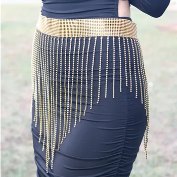

super sexy exaggeration drill body chain nightclub full electric syllable flash tassel female waist chain, 5022