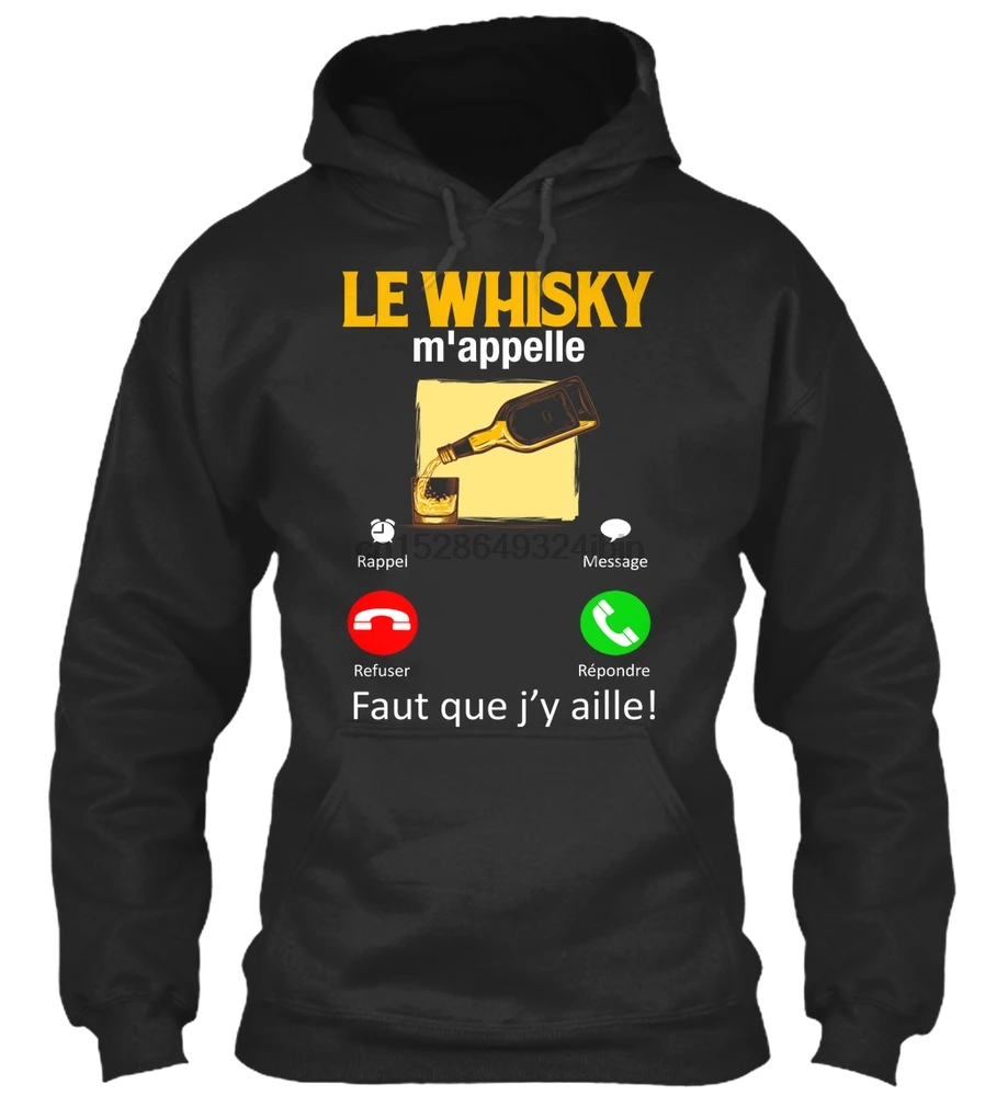 Мужская толстовка с длинным рукавом LE WHISKY M'APPELLE! Для женщин в уличном стиле