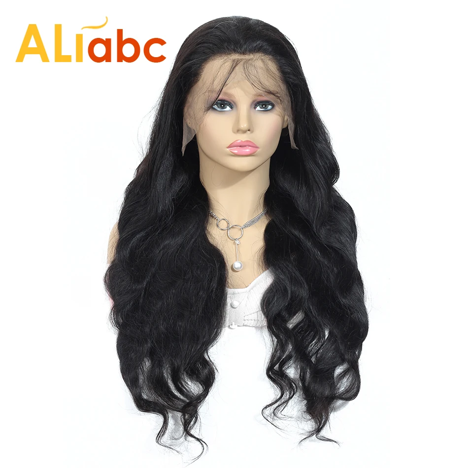 Aliabc 360 парик из бразильских человеческих волос с волнистыми волосами для черных женщин натуральный цвет Реми парик