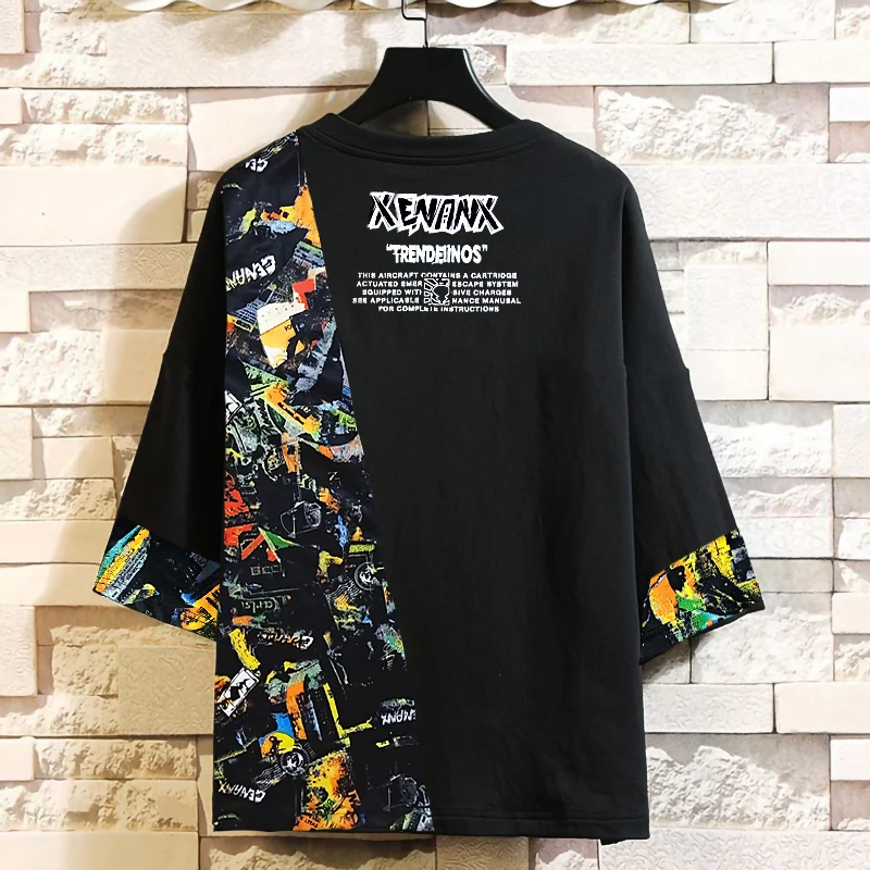 

Men's Shirt Tops Summer Cotton LycraBlouse Men's Clothing Casual Pure Color Three Quarter Sleeve Men Shirts camiseta 7XL 8XL 9XL