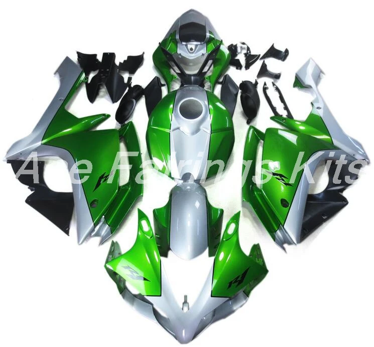 4 бесплатные подарки ABS Полный Танк обтекатель подходит для Yamaha YZF1000 R1 2007 2008 07 08 YZF R1 пользовательские обтекатели комплект зеленый серебристый