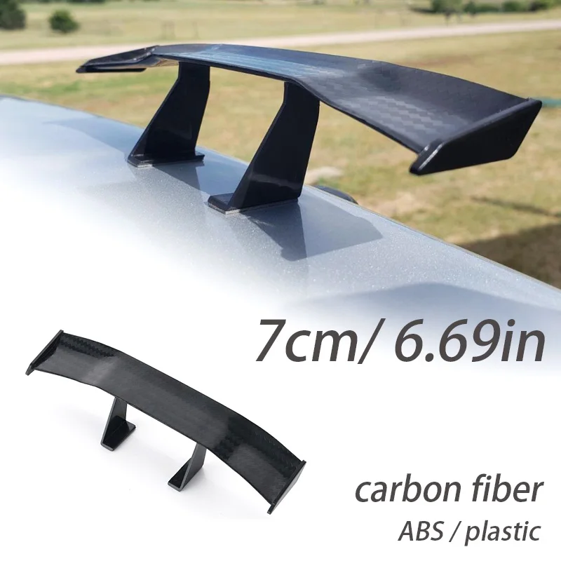 

17cm/ 6.69in Mini Lightweight Universals Tuning Rear Car Wing Racing Spoiler Clamp Trunk Cover Mini Spoiler Tail Wing Decoration