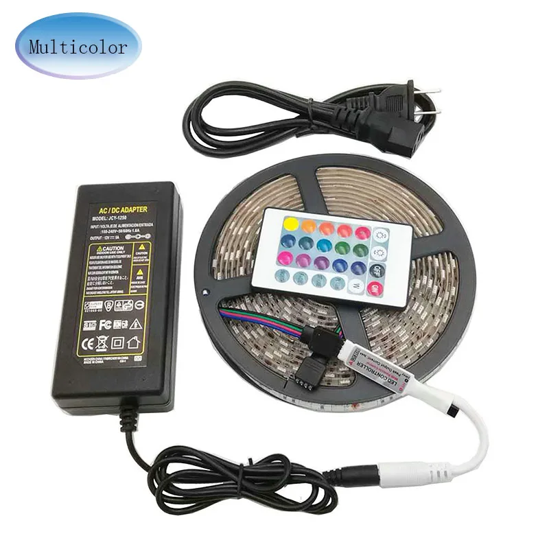 SMD RGB светодиодная полоса освещения 5050 5 м Водонепроницаемая лампа rgb s лента
