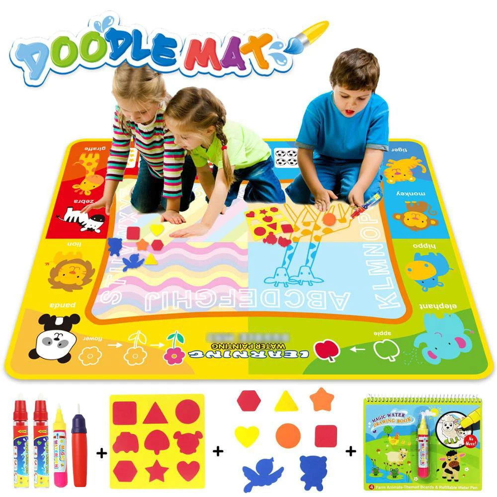 Water Drawing Book Magic Pen Kids Doodle Coloring Water Drawing Board