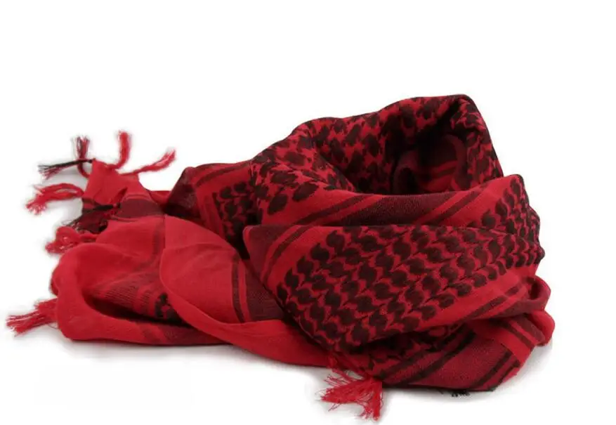 Enhanced Outdoor Tactical Desert Scarf with Tassels - 43x43 inches
