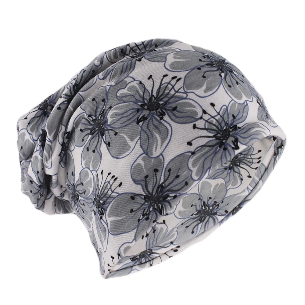 Frühling Herbst Warme Frauen Baumwolle Mützen Skullies Fashion Floral Nette Dame Hut Hip Hop Hüte Schal Top Verkauf Mädchen Im Freien gorras