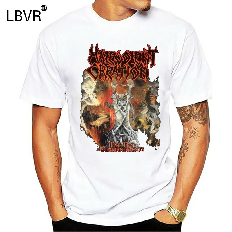 2018 New Brand Clothing MALEVOLENT CREATION THE TEN COMMANDMENTS SUFFOCATION NEW BLACK T-SHIRTMen Streetwear T-Shirt | Женская одежда