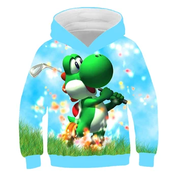 

Super Mario Bros 3D Hoodies Boy Clothes Children Cartoon Anime Super Mario Printed Boy Girl Clothes Sweatshirt Casual Streetwear