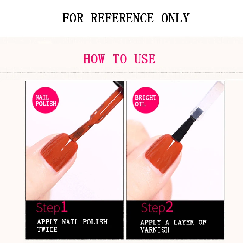 Bright Oily Unpeelable Nail Polish Long Lasting Waterproof Nail Art 19 Color Optional