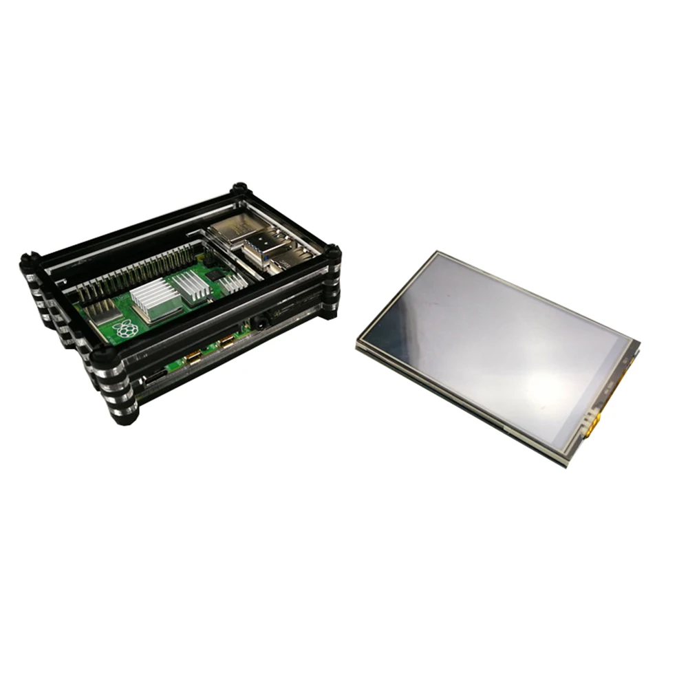 Чехол для Raspberry Pi 4 акрил9 Layers Box 3 5 &quot экран может быть установлен защитный кожух