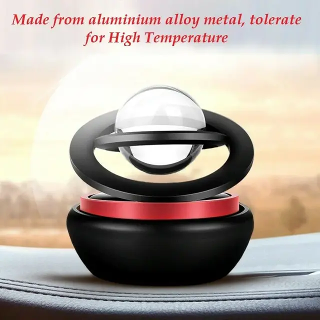 Alumínium Ötvözet Napenergia-Autó Aromaterápiás Légfrissítő-Interstellar Felfüggesztés Kettős Gyűrű Izgalmas Maglev Aroma Diffúzor - Image 3