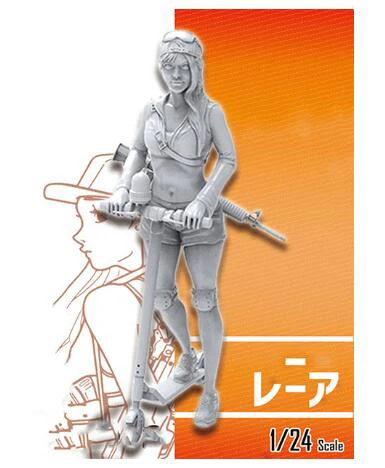 Unassambled 1/24 75MM of girl STAND modern Historical Resin kit miniature model Unpainted | Игрушки и хобби