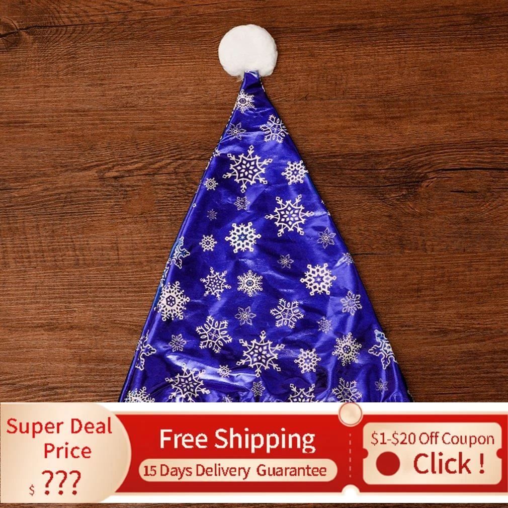 2022 Christmas Event Party Hat Hat Child Adult Gold Glitter Snowflake Hat Party Hat Atmosphere Decoration  Dress Up Gift Navidad Новогодние Украшения 2022|Christmas Hats| - Aliexpress