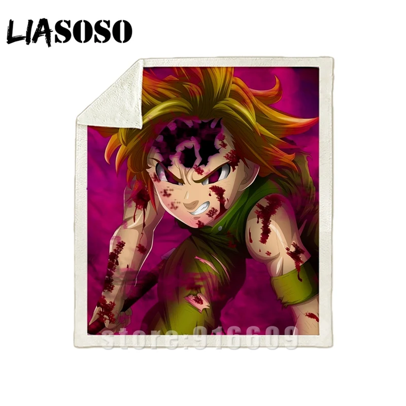 Диван-кровать с узором, офисное одеяло Nanatsu No Taizai The Seven Deadly Sins, одеяло-покрывало для мальчиков и девочек, Походное одеяло - Цвет: 18
