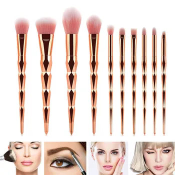 

2019 10pcs Women Makeup Brush Soft Bristles Chin Eyeshadow Concealer Professional Makeup Brushes