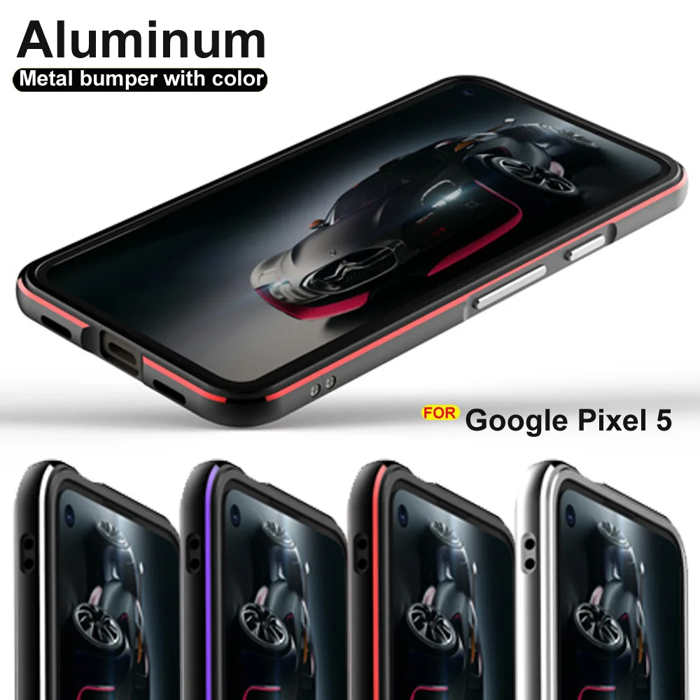 For Google Pixel 5 case Original Luxury Glossy Aluminum bumper case for Google pixel 5 case metal frame pixel5 phone case cover