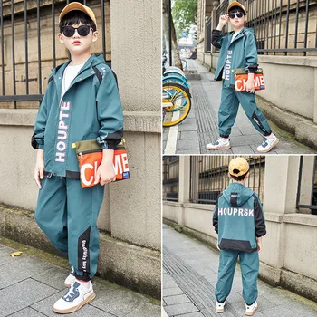 

Boys Set Boy'S Sports Suit Spring Autumn Fashion New Style Children's Coat Kid Jacket+Casual Hip Hop Pants Boys Set Wear
