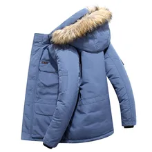 Новинка, мужская зимняя куртка, теплая, толстая, хлопок, много карманов, с капюшоном, куртка, повседневная, модная, большой размер, мужская куртка M-6XL