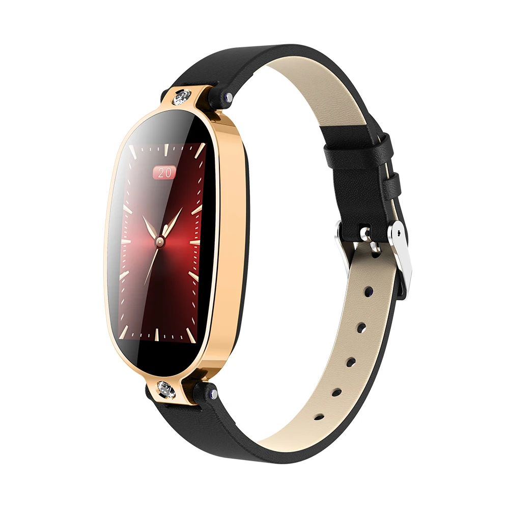 black-gold ECG+ PPG Фитнес трекер женские модные часы Smart Watch монитор сердечного ритма приборы для измерения артериального давления Камера Управление Для женщин Водонепроницаемый браслет - Цвет: black-gold