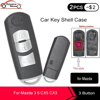 

KEYECU 3 Buttons Smart Key Shell for MAZDA M2 M3 M5 M6 CX-3 CX-5 Demio Axela Premacy Atenza Car Remote Keyless Case Fob