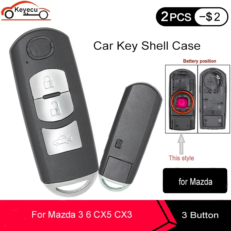 KEYECU 3 кнопки Smart Key Shell для MAZDA M2 M3 M5 M6 CX 5 Demio Axela Premacy Atenza Автомобильный Дистанционный