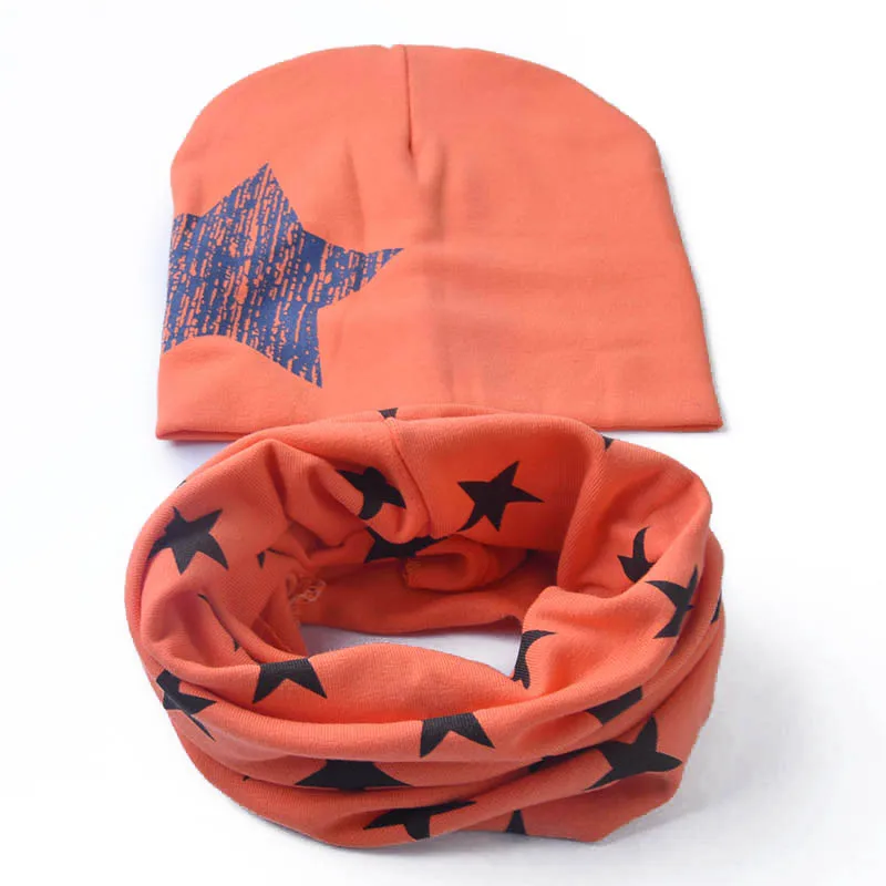 1 комплект, детская шапка, шарф, шапочки для мальчиков, Детские хлопковые шапки с милым принтом для маленьких девочек, Весенняя камуфляжная кепка, шарфы с воротником