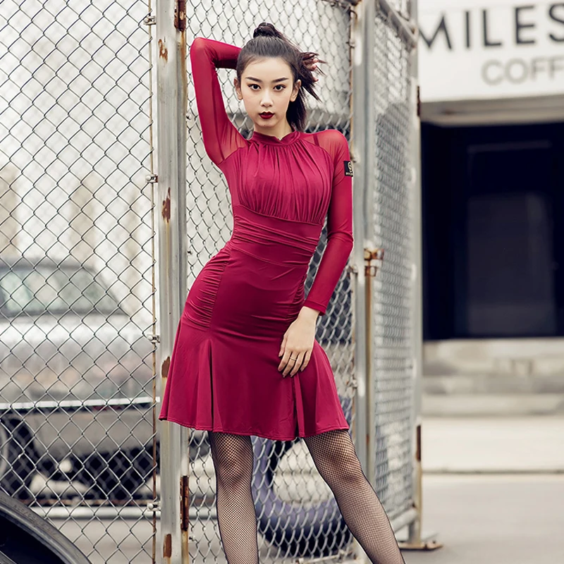 New Latin Dancing Dress Women Latin Dress Latin Practice Wear Adult ChaCha Dress Women Ballroom Dance Dresses Latin Wear