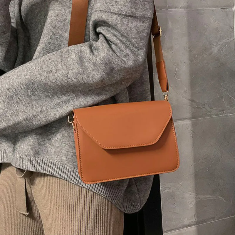 

Pu Leather Shoulder Bags For Women 2020 New Brief Flap Casual Women Retro Hasp Messenger Bags Female Hand bags and Purses