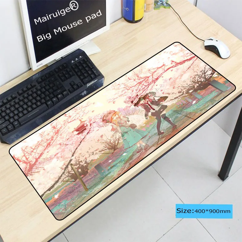  Japan Anime Girl Large Gaming Mouse Pad Gamer Lock Edge Keyboard Mouse Mat Gaming Mousepad for CS G
