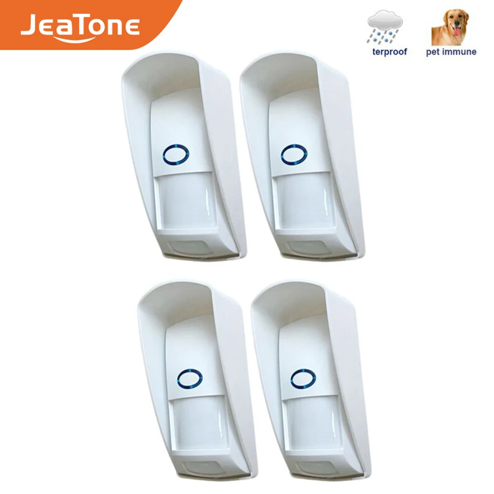 JeaTone Wireless PIR sensor Infrared Motion Detector 433Mhz pet Immune Waterproof for Home Security Alarm System 1pcs 2pcs 4pcs