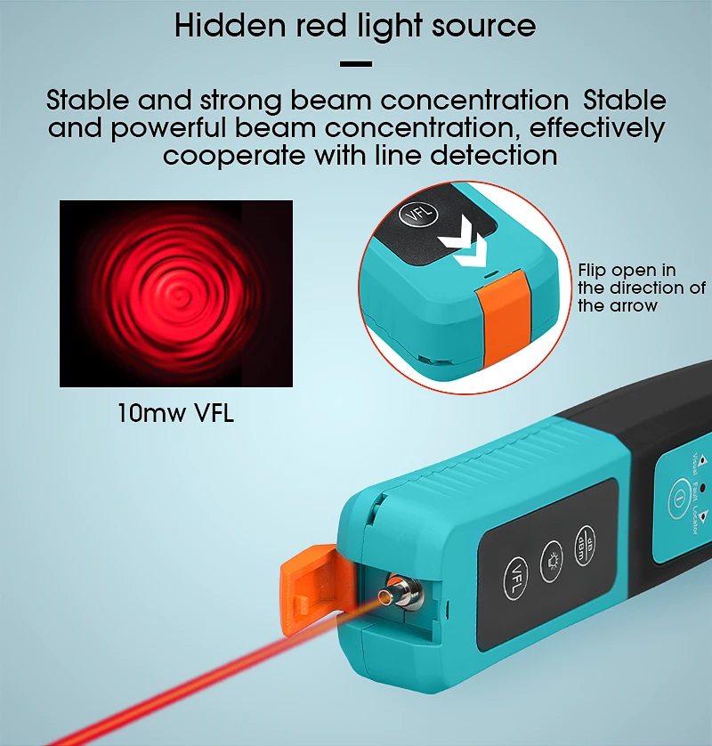 fibra óptica escura, 10mw, localizador visual de falhas, gpon epon, ftth