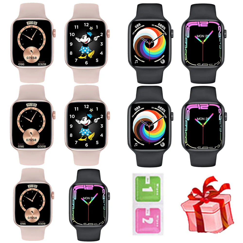 2021 IWO 13 PRO Watch 7 T500 Smart Watch Series 7 DIY Dials Heart Rate BT Call Men Women Sport Smart Watch PK X8MAX HW22 W46 W37 