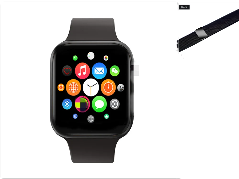 add black strap IWO11 smart watch gps водонепроницаемый Series 5 сердечного ритма будильник часы для Android IOS smart watch не для Apple Ipad 5 watchs PK IWO8 - Цвет: add black strap