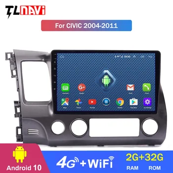 

4G LTE 2G RAM Android 10 Car Audio Player 10.1 inch For Honda-civic 2004-2011 GPS Navigation With Playstore,Wifi