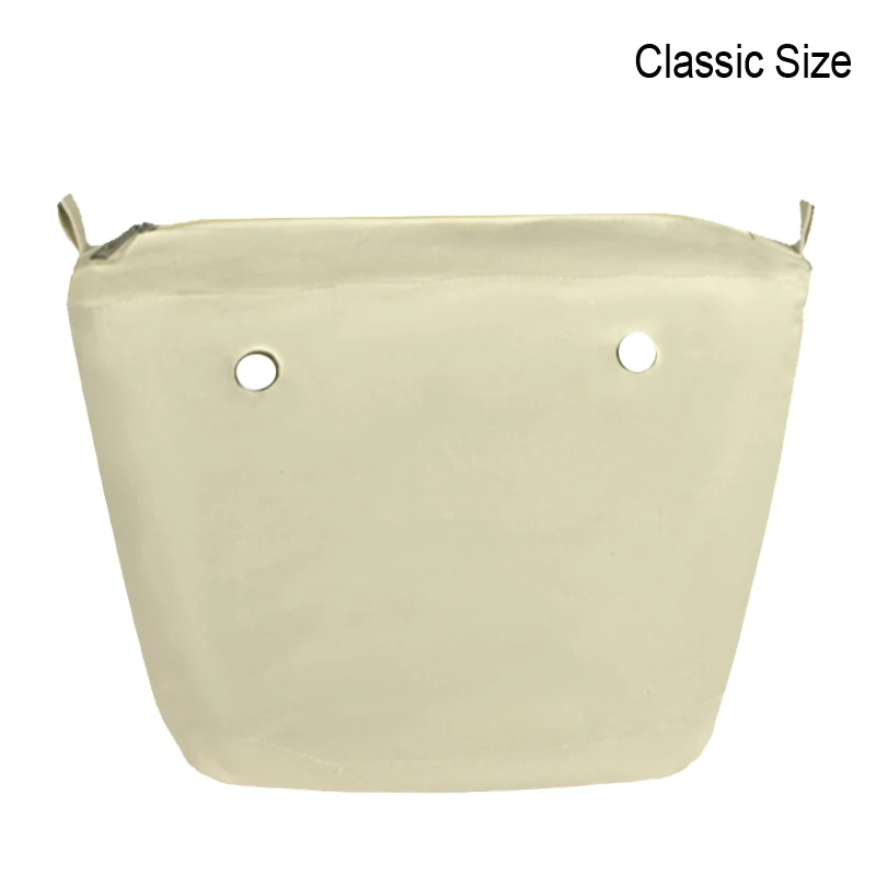 Classic Mini Size waterproof Solid Canvas Insert Inner Lining Insert Zipper Pocket for Obag O Bag handbag Silicone bag 