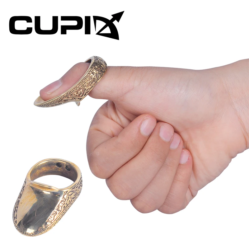 

1 Pc Brass Finger Thumb Ring Protective Thumbs Archer's Archery Fit Longbow Bow Bowstring Universal for Hunting Shooting
