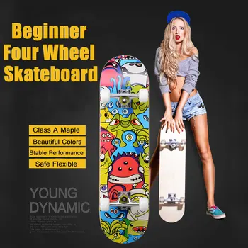 

Child Skate Board Four-Whee Skateboard Street Skate Board Outdoor Sports Long Board Skates Scooter Wooden Skateboard