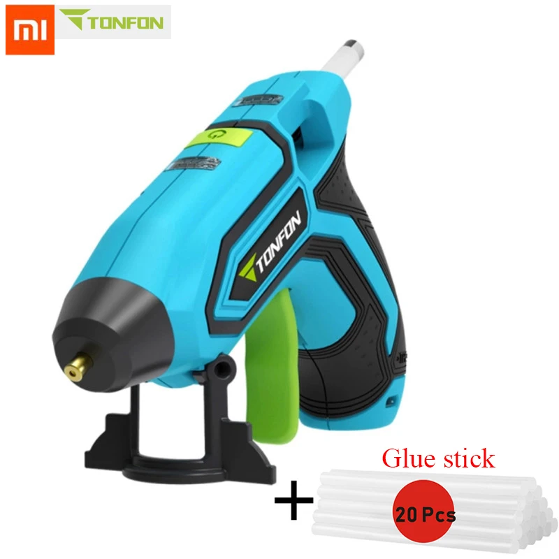 

XIAOMI Tonfon Original 3.6V Cordless Hot Glue Guns Built in 2000mah USB Rechargable Melt Glue Guns Kits with 10/20 Glue Sticks