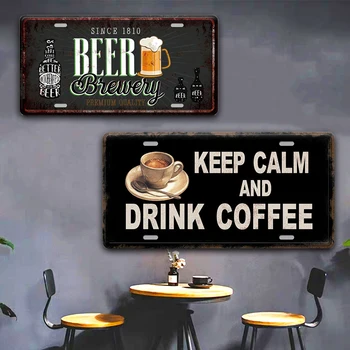 

New Design 15X30cm Metal sign License Plate of Pub Bar Door Decor Seattle Vintage Embossed Custom Sign Tin Sign Printing