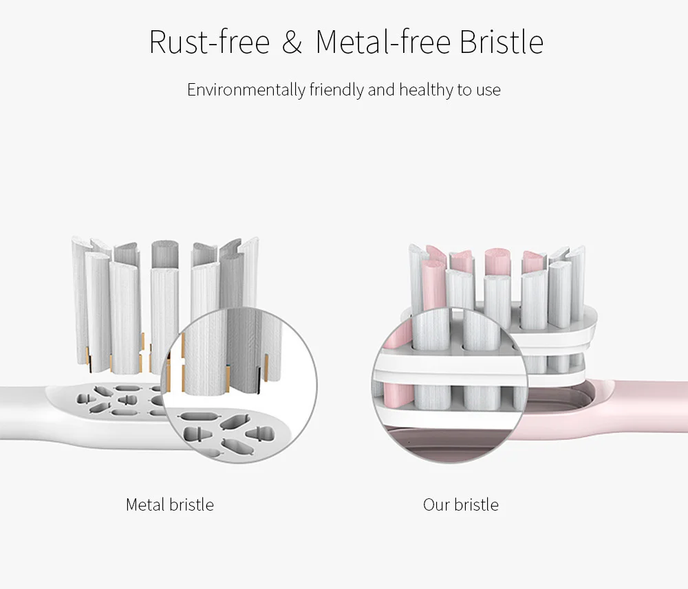 Description Picture 4 of itemOriginal Soocas X1 X3 X3U X5 2PCS Soocare Replacement Electric Toothbrush Head For SOOCARE X3 Brush Head Replacement Pink