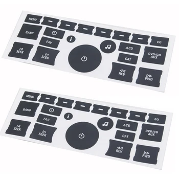 

2PCS Radio Button Repair Decal Sticker Set Radio Repair Kit Dash Replacement for GM 2007-2015