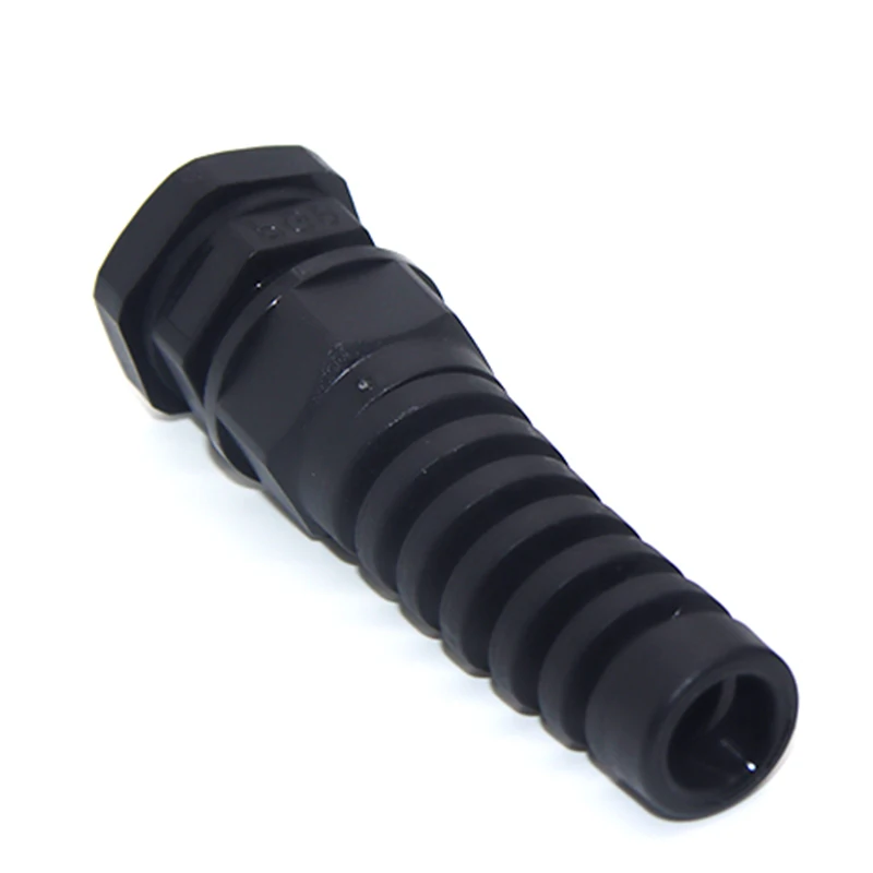 5Pcs Black Waterproof Cable Gland Anti-Bending PG7 Plastic Joint M12 M16 M20 Nylon Torsion-proof Joint PG9 Cable Fixing Glands images - 6