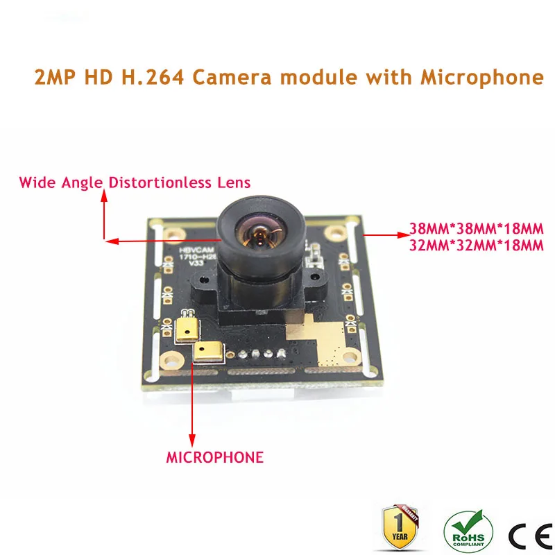 2MP H264 модуль hd-камеры 1080P Веб-камера с микрофоном