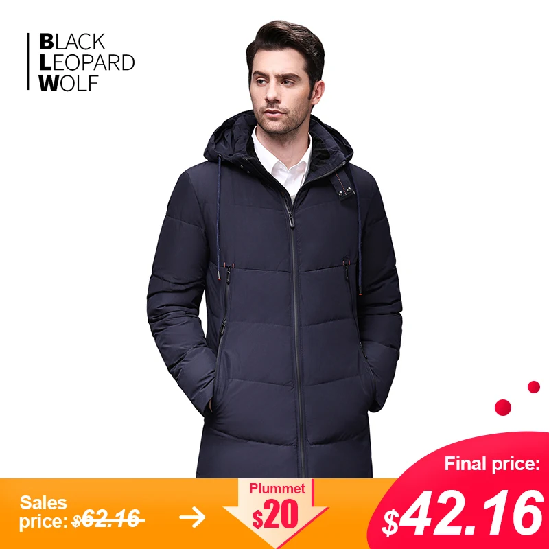 Blackleopardwolf Новое поступление мужская одежда зимняя куртка мужская куртка мужские куртки и пальто с меховым воротником зимнее пальто BL-997