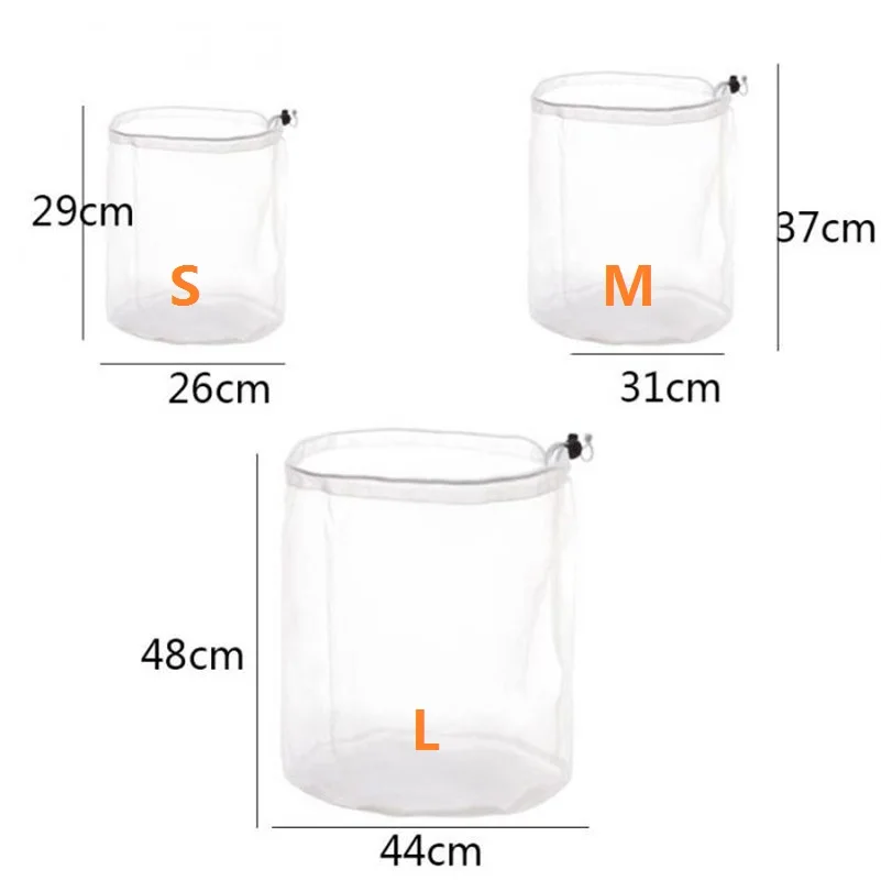 5Pc 3 size drawstring bra underwear socks foldable mesh laundry bag household clothes laundry care accessories laundry basket on wheels