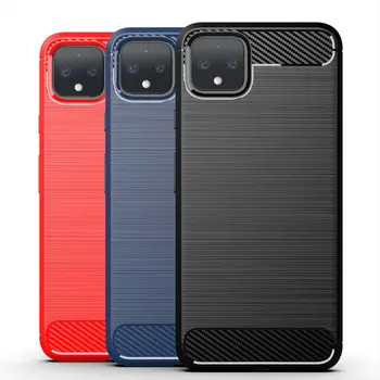 

200pcs/lot For Google Pixel 4 XL Case Rugger Armor Carbon Brushed TPU Case For Google Pixel 3A XL 3 XL